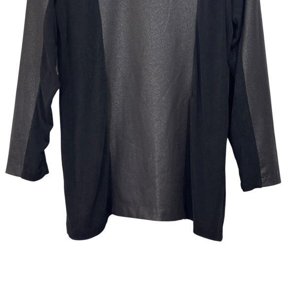 Travelers by Chicos Black Open Cardigan Jacket Size 8/10 - Picture 8 of 8